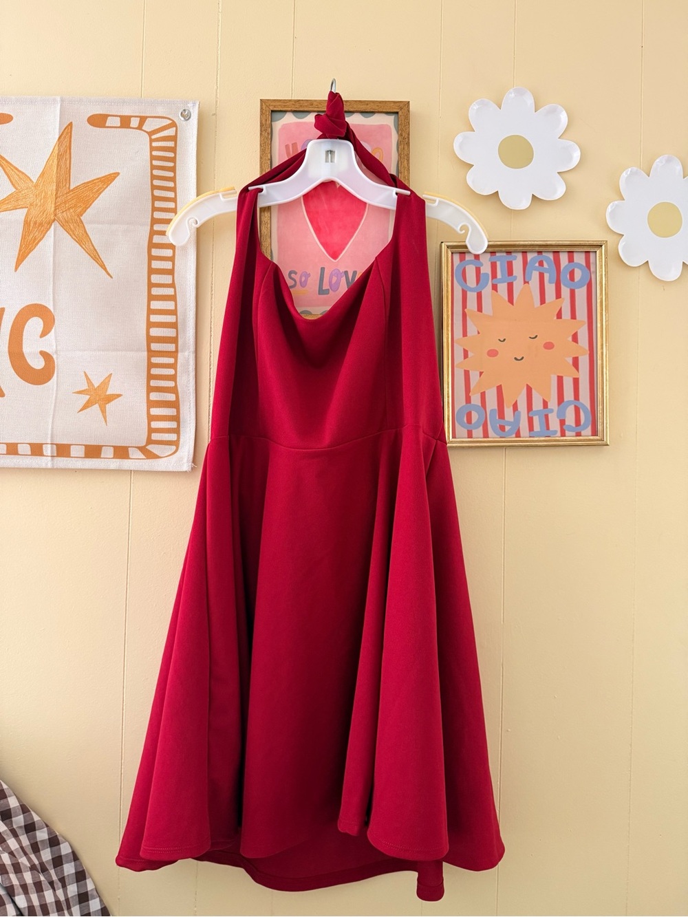 Fashion Nova Red Halter Mini Dress